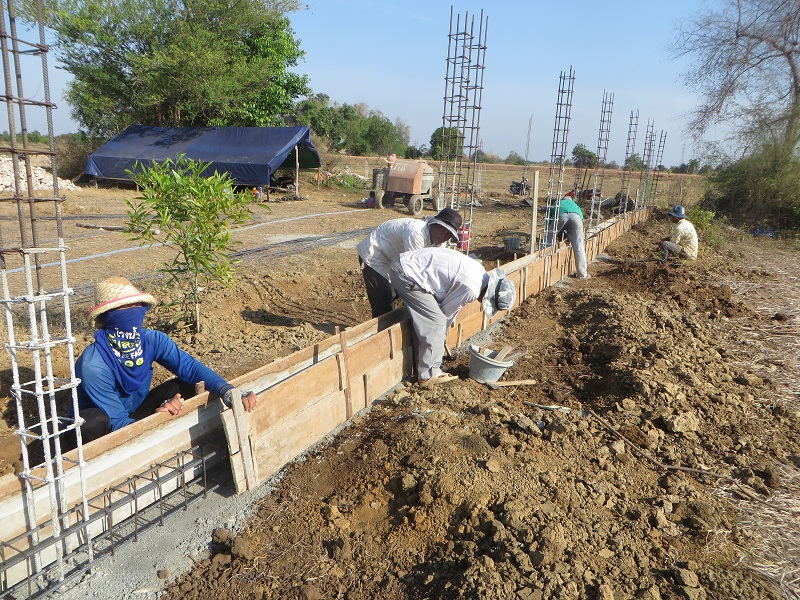 A friendly wall and fence rises up! - Xavier Jesuit School Cambodia