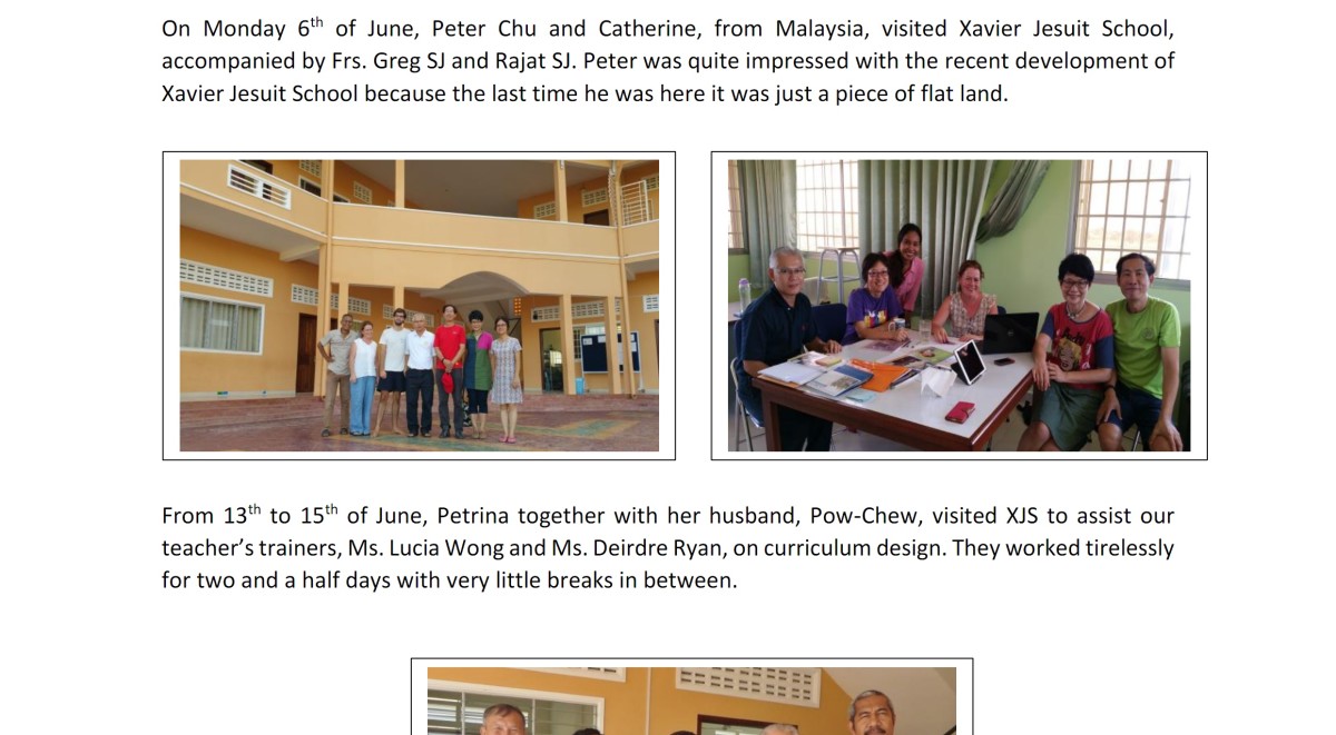 RECENT VISITORS TO XAVIER JESUIT SCHOOL June 2016jpg_Page1